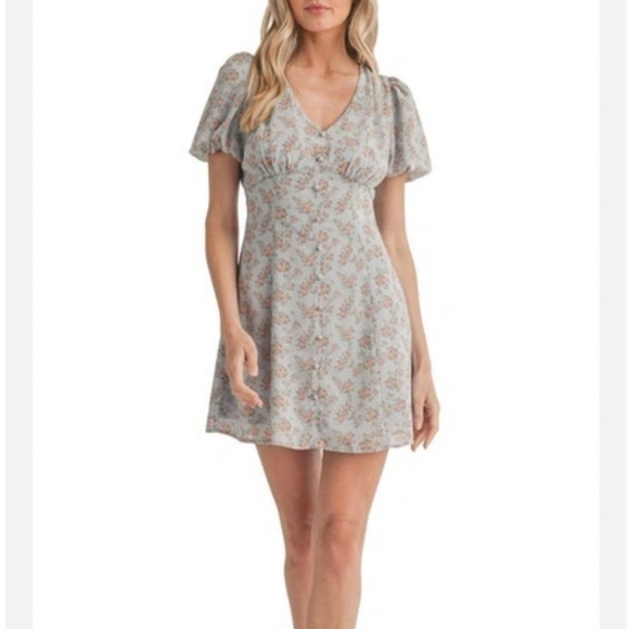 Lush Dresses & Skirts - NEW‎ Lush Ditsy Floral Puff Sleeve Mini Dress Feminine Cottage Women's  XL
